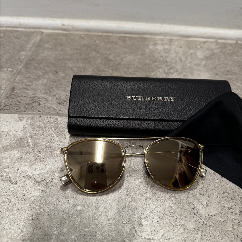 Burberry Gold Sunglasses with small scratch
